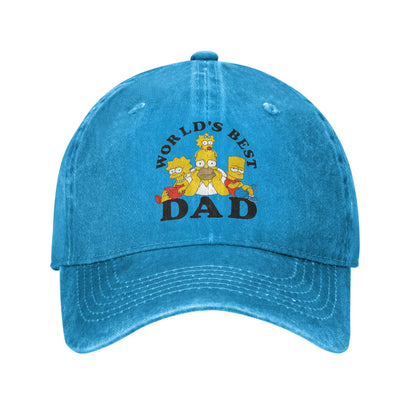 Summer DAD WORLDS BEST-The S-simpsons Cartoon Baseball Cap