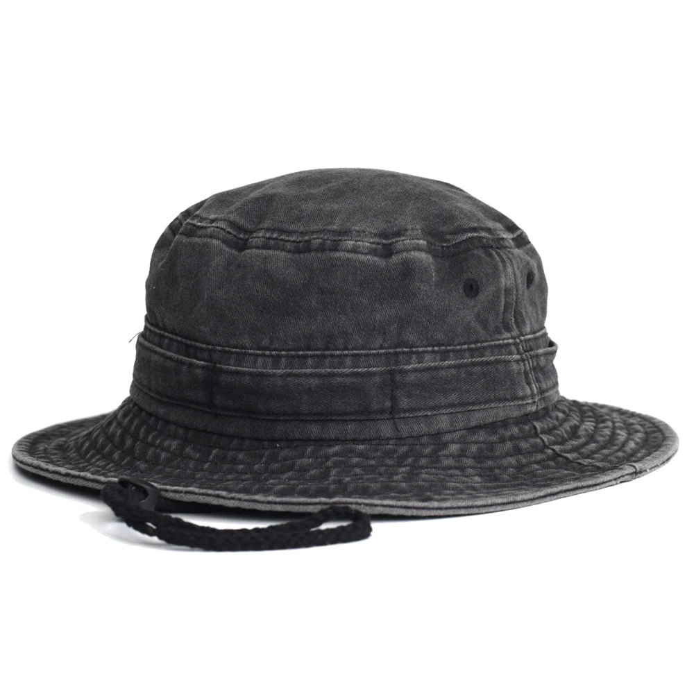 Washed Cotton Bucket Hats Spring Summer Men Women