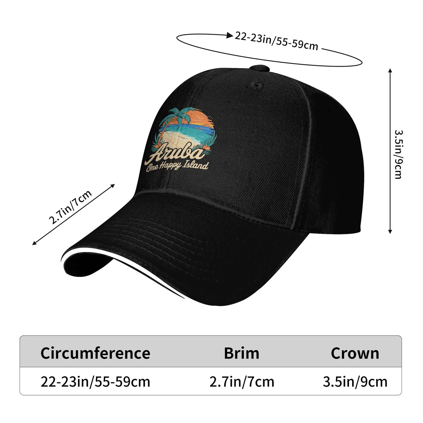 Aruba One Happy Island Casual Baseball Cap