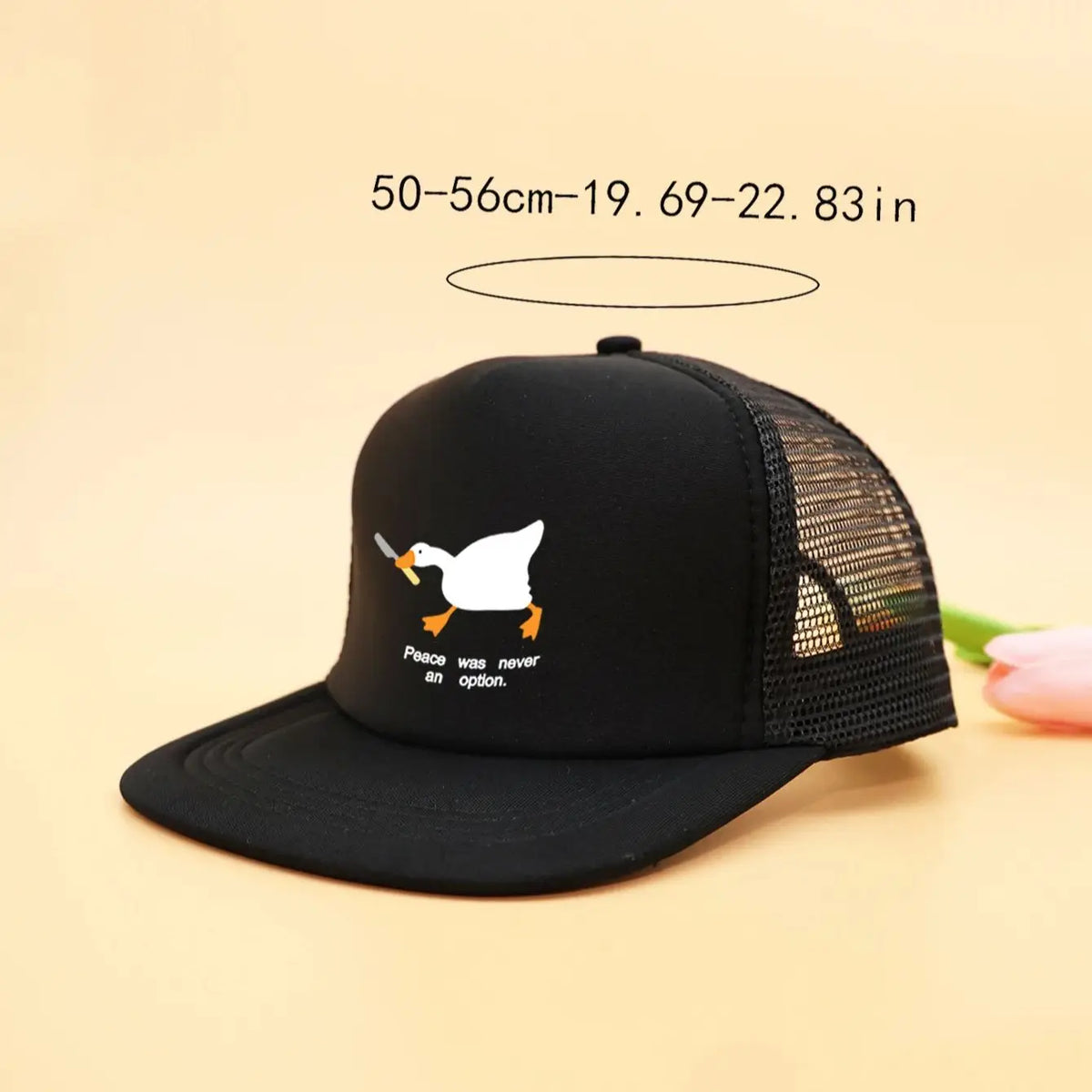 Children's Big Stupid Goose Print Mesh Breathable Baseball Cap