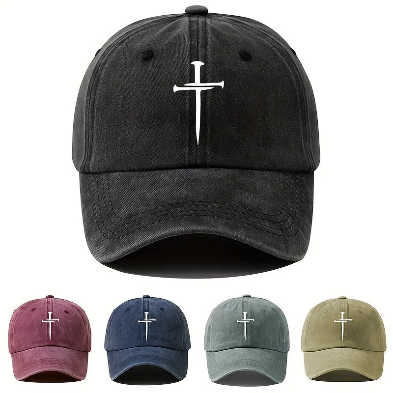 Retro Washed Cross Baseball Cap