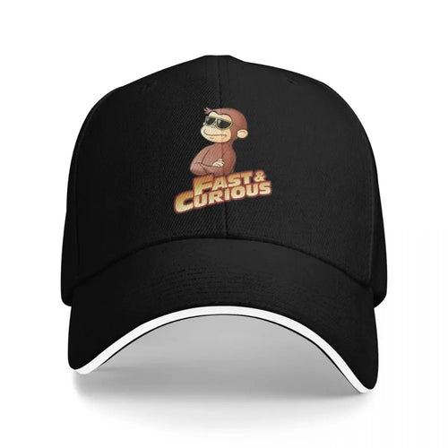 Curious George Anime Fast Funny Baseball Caps