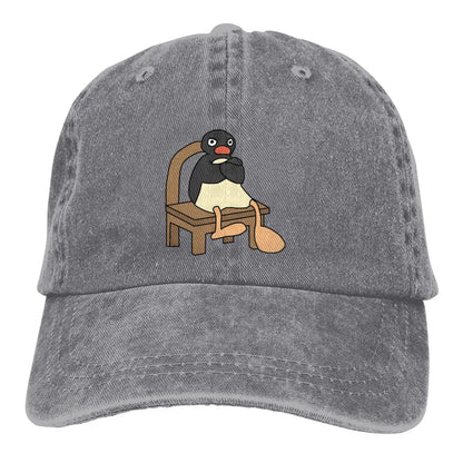 Pure Color Dad Hats Angry Pingu Women's Hat Sun Visor Baseball Caps Noot Pingu Pinga Penguin