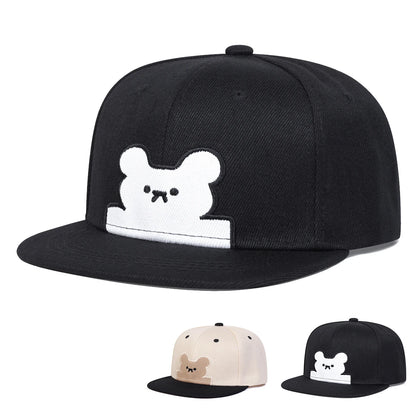 Children Little Bear Embroidery Baseball Caps Hip Hop Hats