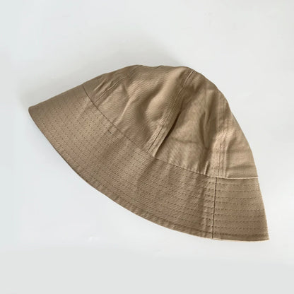 Fashion Girly Overfit Round Bucket Hat Ladies Daily Fisherman Cap