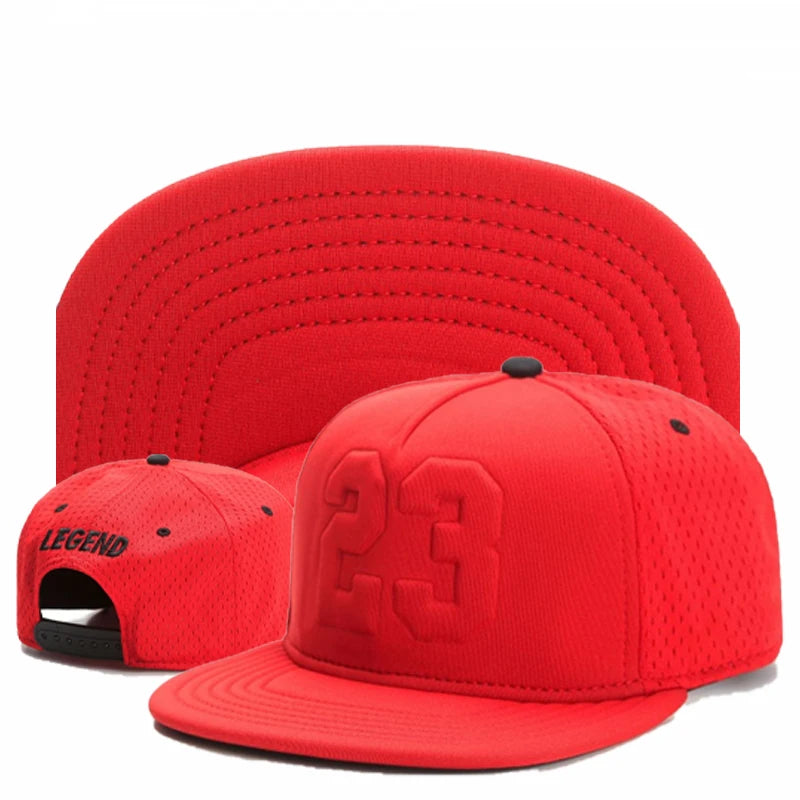 Fashion Luxury 23 Solid Color Snapback Cap Men Women