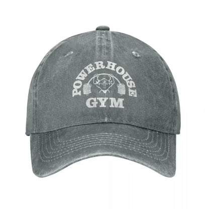 Classic Denim Powerhouse Gym Baseball Caps For Men Women