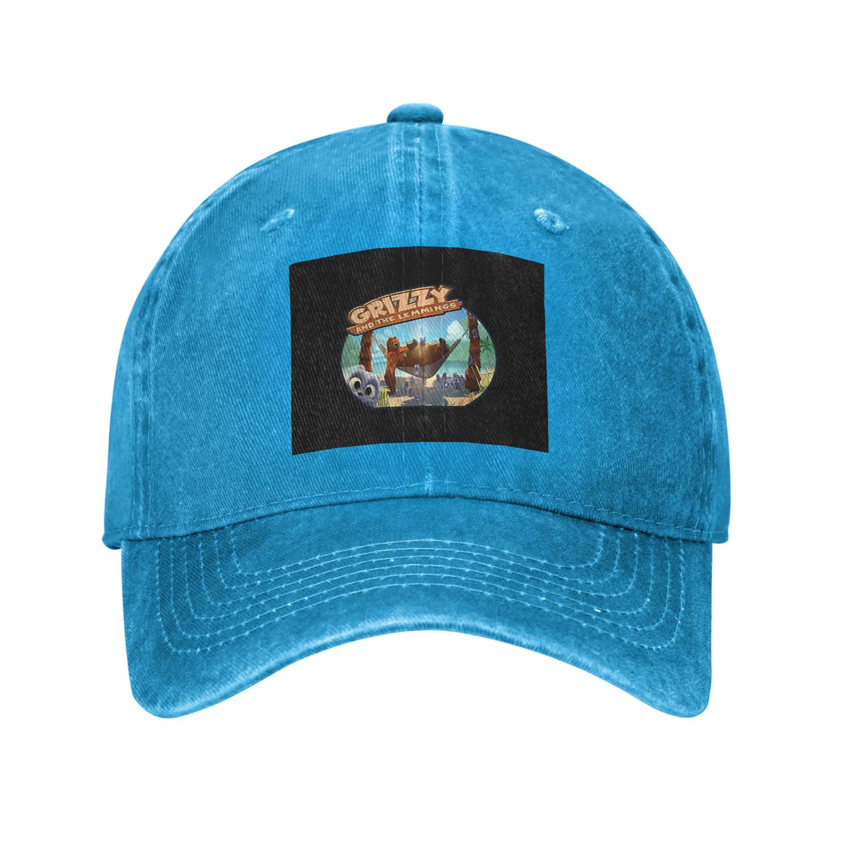Grizzy And The Lemmings Denim Cap Casual Baseball Hats