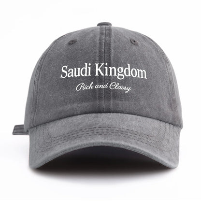 Saudi Kingdom Print Washed Baseball Cap
