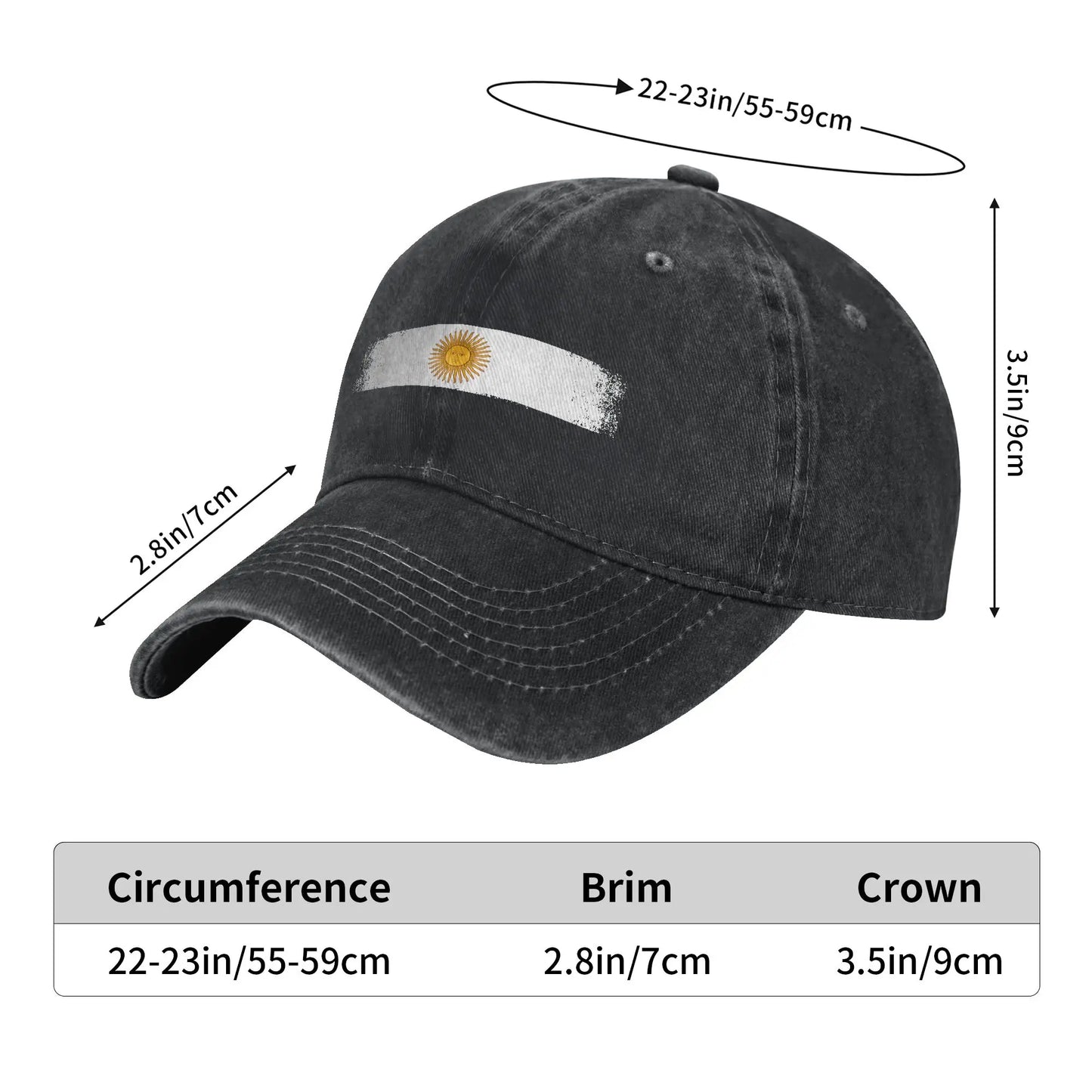 Argentina Flag Graphic Baseball Cap