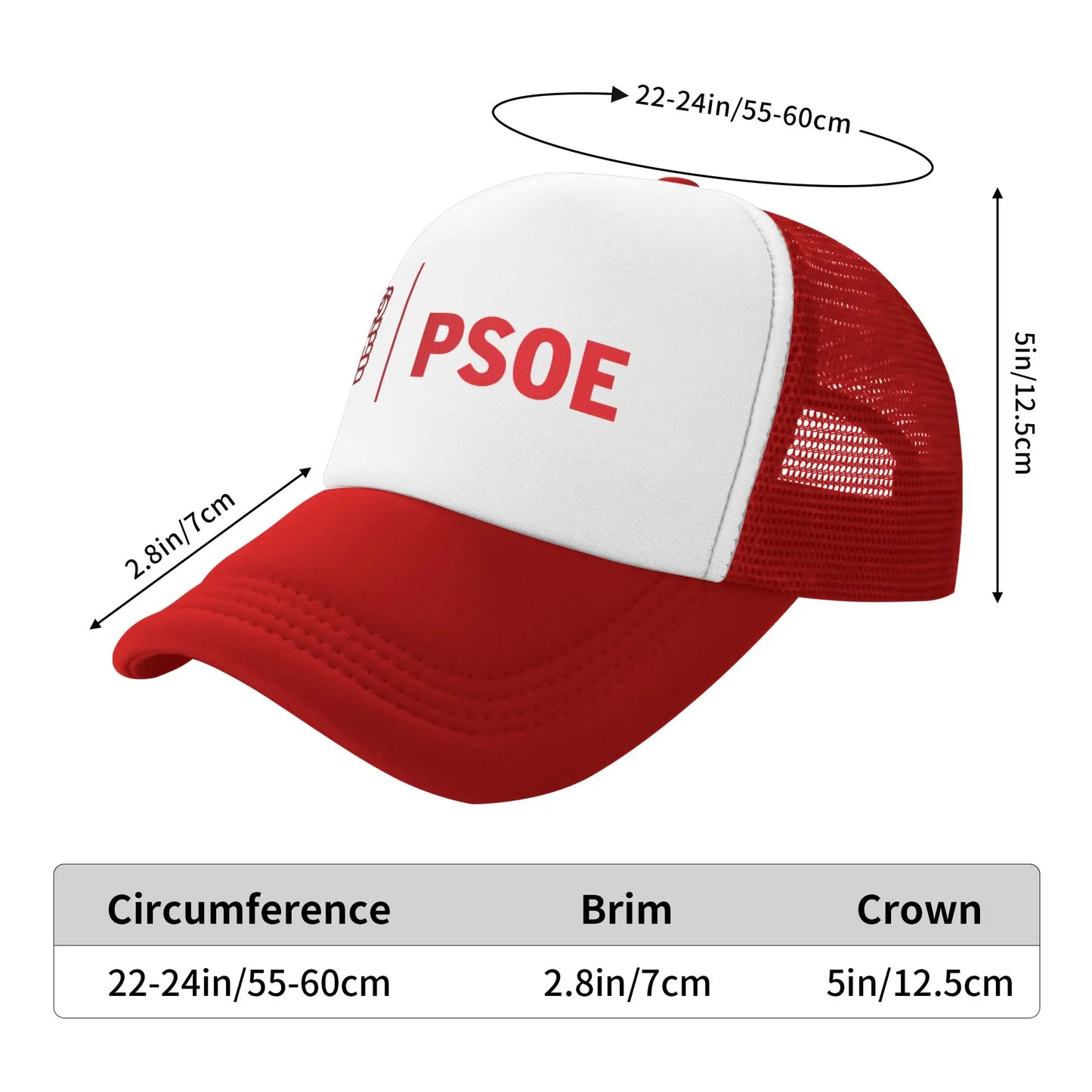 PSOE Logo Pedro Sanchez Mesh Baseball Hat