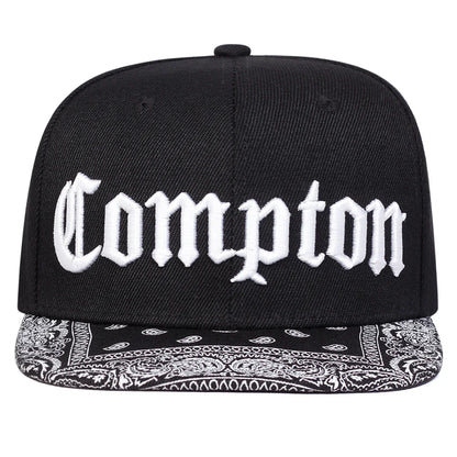 Unisex COMPTON Letter Embroidery Hip-hop Hats