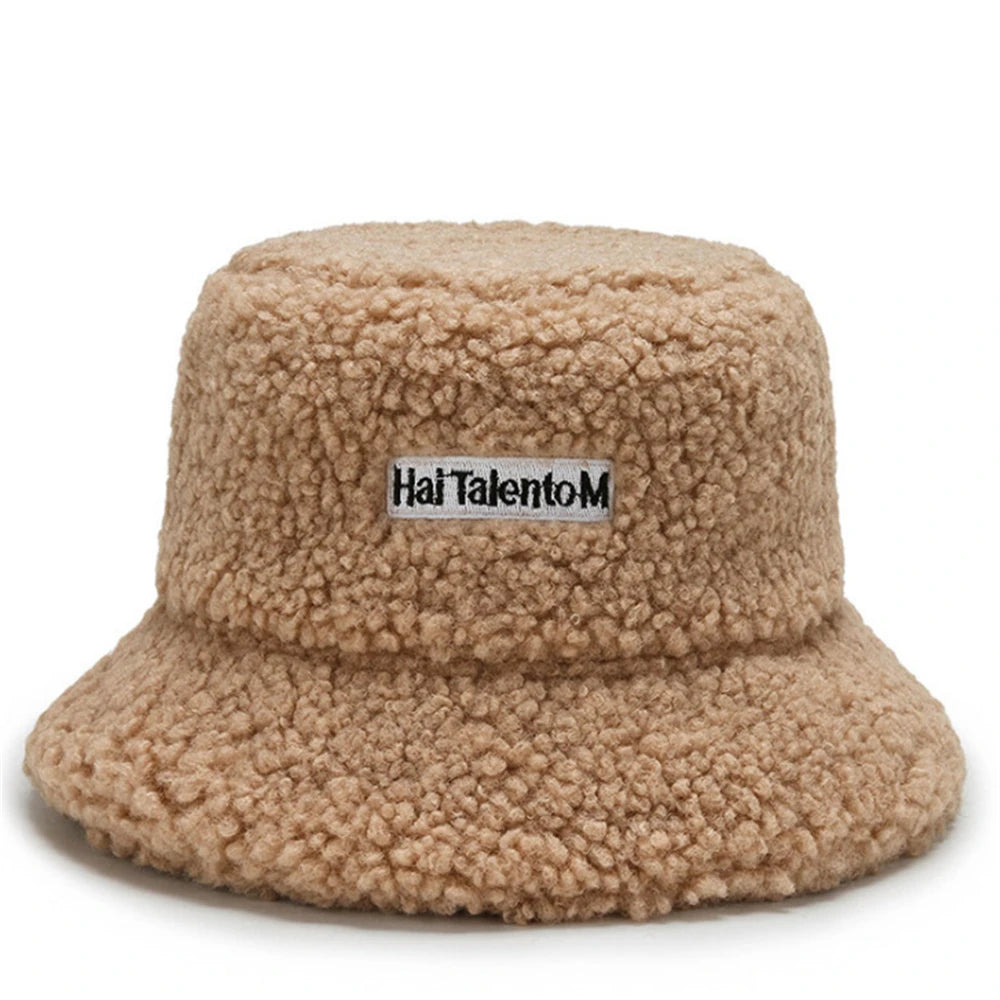Warm Bucket Hat Unisex Winter Fleece Fisherman Cap