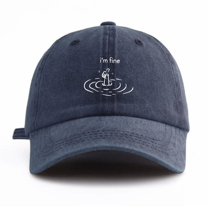 I'm Fine Sinking Hand Baseball Cap