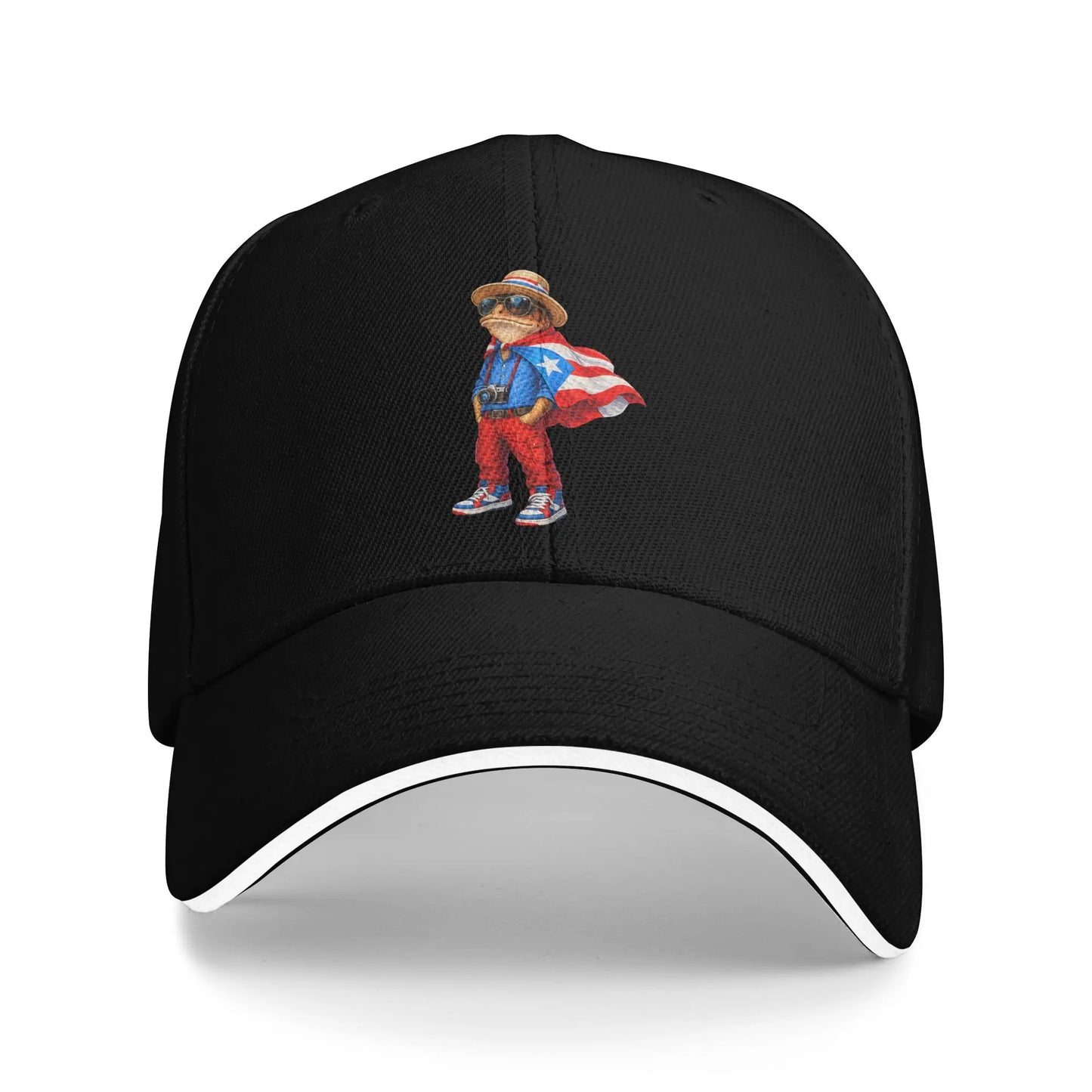 Coqui Frog Puerto Rico Flag Puerto Rican Casual Baseball Cap
