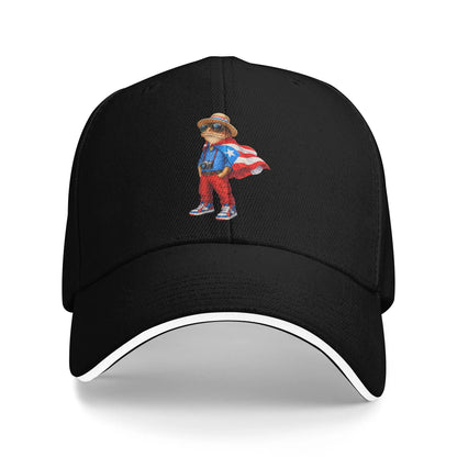 Spring Coqui Frog Puerto Rico Flag Puerto Rican Baseball Cap