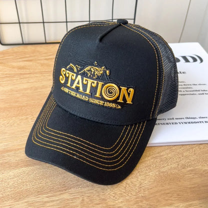 American Retro Baseball Cap Mesh Breathable UPF50+