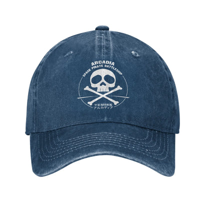 Vintage Arcadia Space Pirate Captain Harlock Albator Baseball Caps