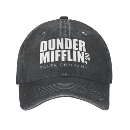 Classic Dunder Mifflin Logo Baseball Caps Men Women