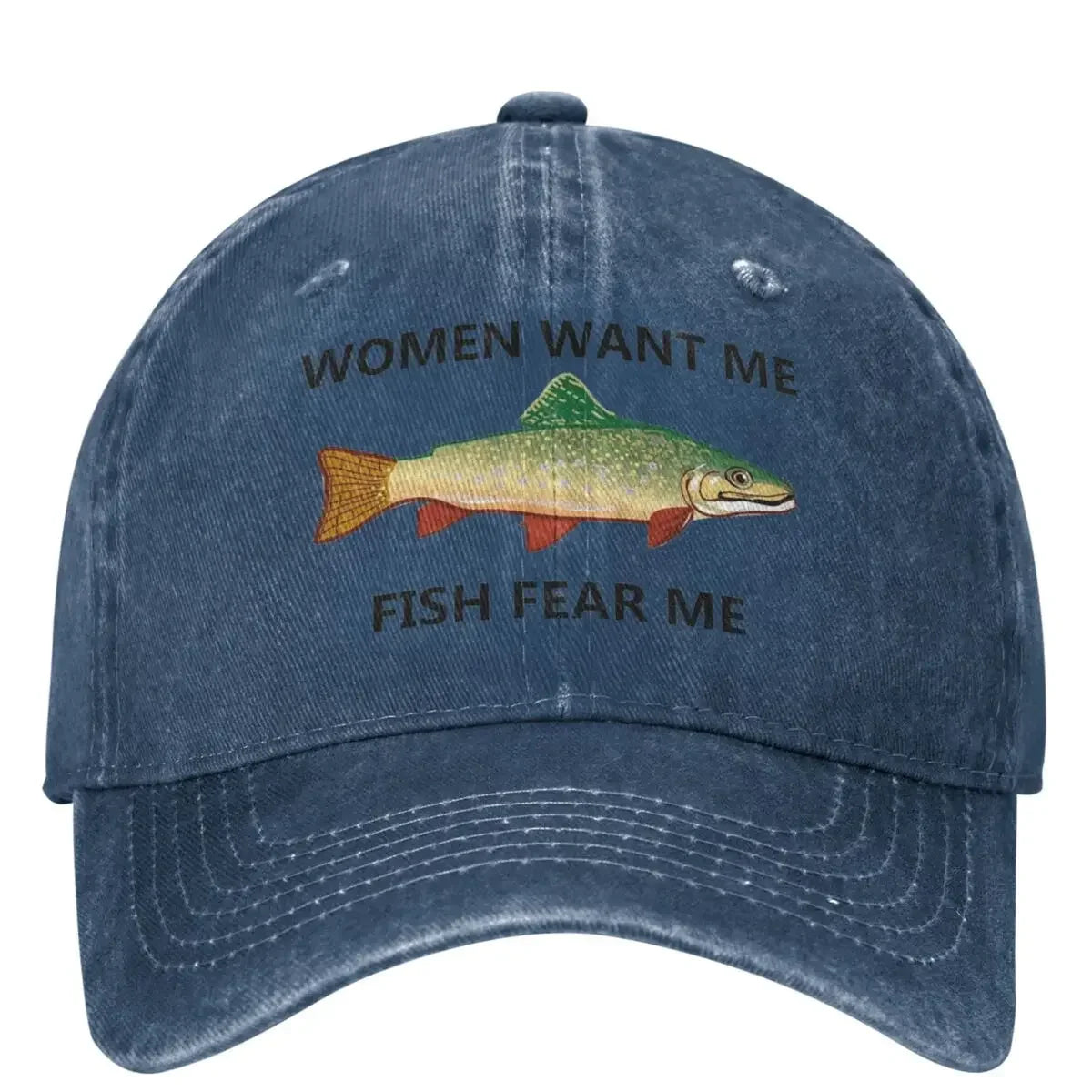 Women Want Me Casual Baseball Cap Spring Fish Fear Me
