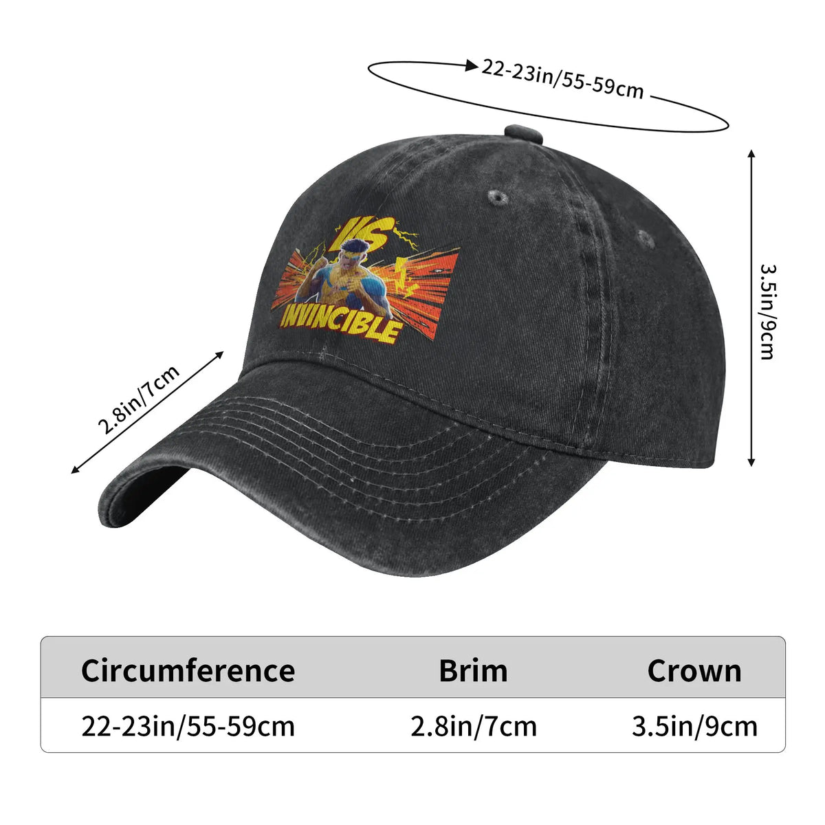 Invincibles VS Vintage Poster Sun Baseball Cap