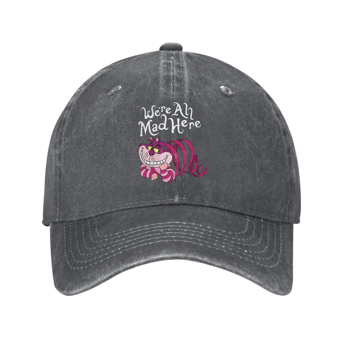 Virtuoso Delicate Eye Magic Nice Cheshire Cat We are All Mad Here Cat Sun Baseball Cap