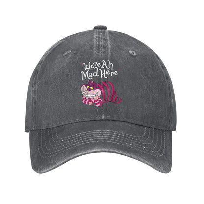 Virtuoso Delicate Eye Magic Nice Cheshire Cat We are All Mad Here Cat Sun Baseball Cap