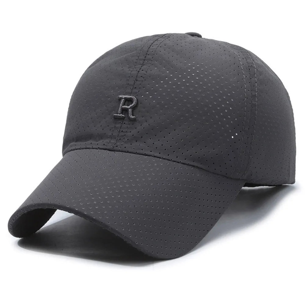 Summer Sun Hat Letter R Embroidery Fishing Cycling Hat Baseball Hat