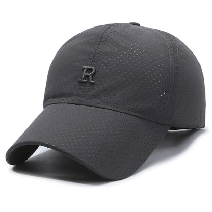 Summer Sun Hat Letter R Embroidery Fishing Cycling Hat Baseball Hat