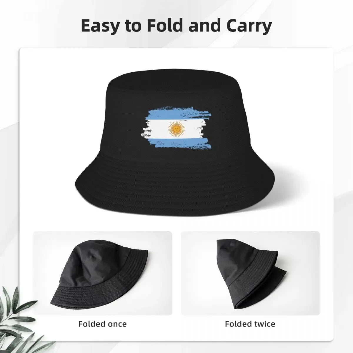 New Custom Flag Of Argentina Beach Bucket Hat
