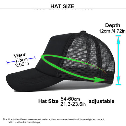 15 Colors Mesh Baseball Cap Adjustable Snapback Hats For Women Men