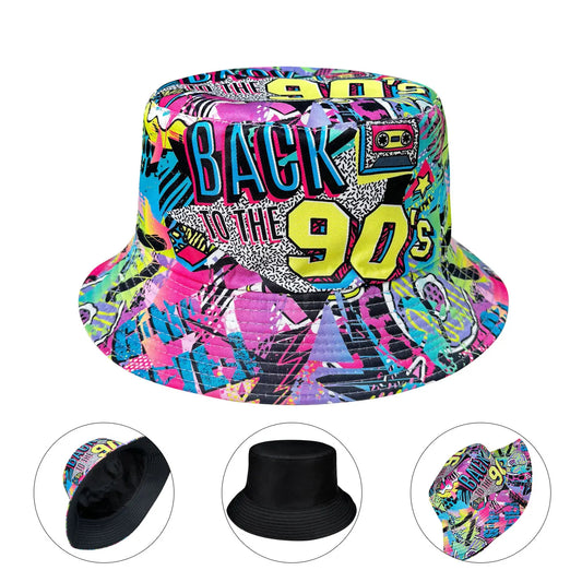 Abstract Graffiti Art Back 90S Colorful Printed Bucket Hat
