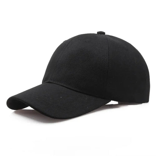 Unisex Solid Black Baseball Cap