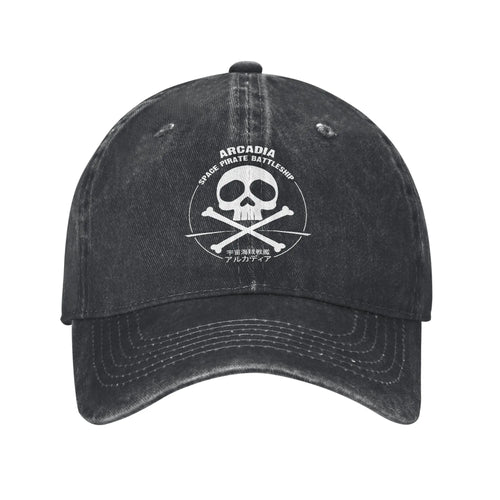 Vintage Arcadia Space Pirate Captain Harlock Albator Baseball Caps