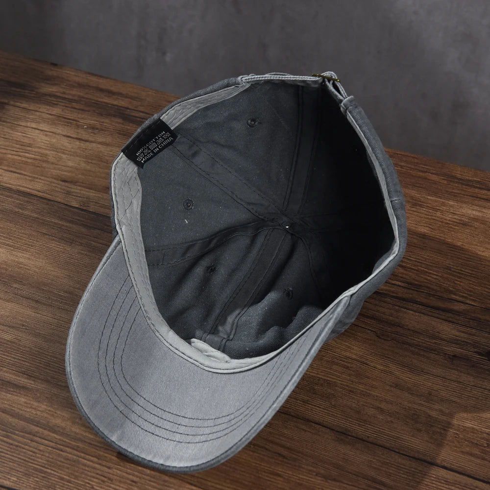 Unisex Cotton Baseball Cap Washed Cloth Men Women Snapback Truck