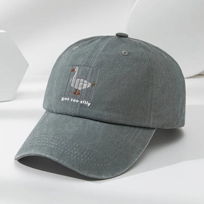 Interesting Goose Iron Cage Print Baseball Cap