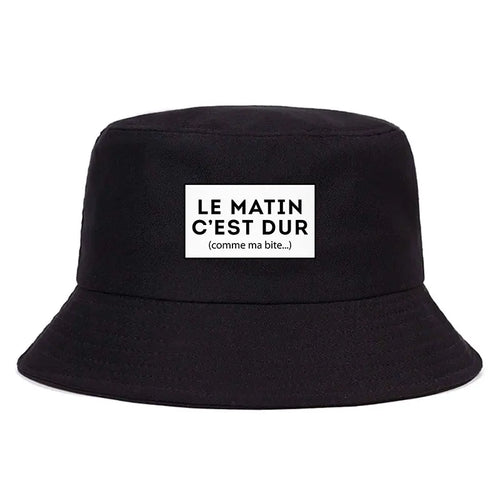 Le Matin C'est Dur Comme Ma Bite Reversible Bucket Hat
