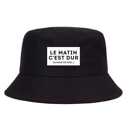 Le Matin C'est Dur Comme Ma Bite Reversible Bucket Hat