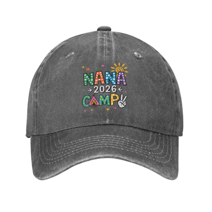 Nana Camp 2026 Family Vacation Summer Camping Unisex Style Baseball Caps