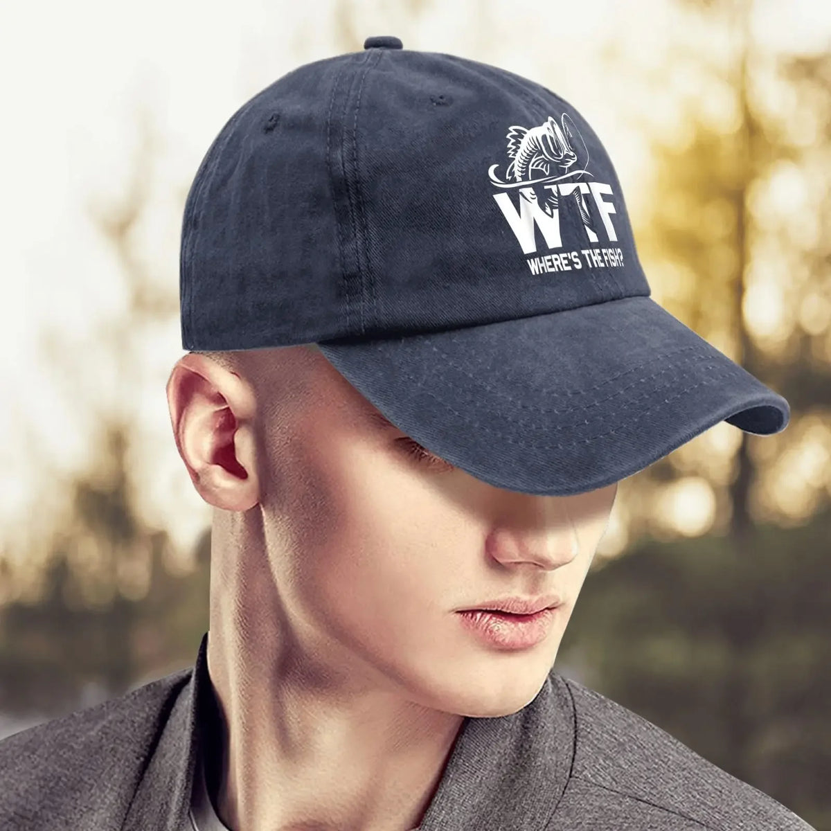 WTF Where's The Fish Baseball Cap