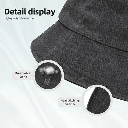 WTF,Over Unisex Cotton Bucket Hats Adjustable Outdoor Sun Hat For Beach Travel