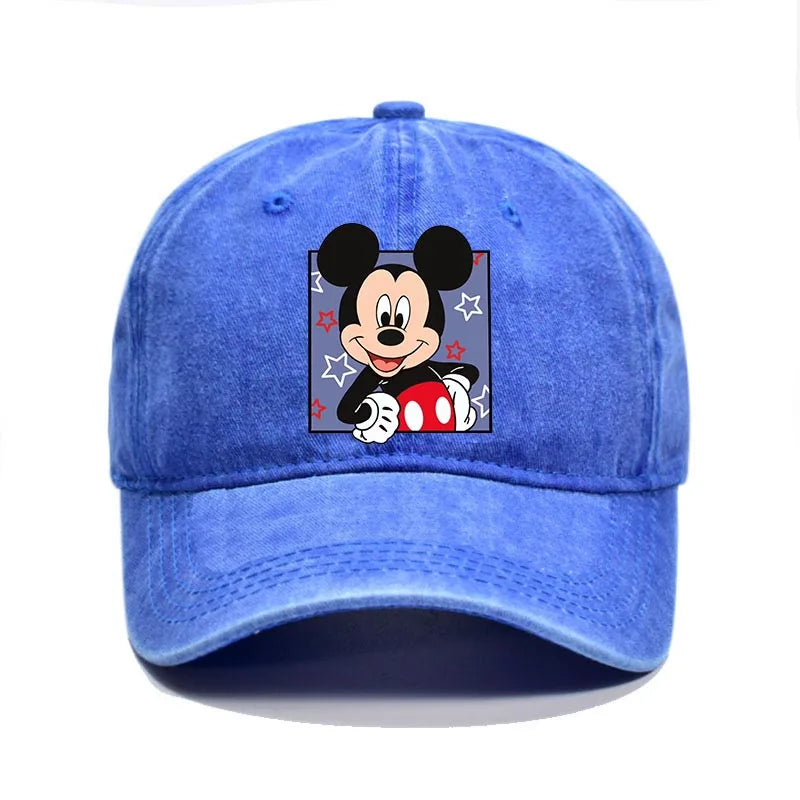 Retro Washed Mickey Mouse Print Baseball Cap
