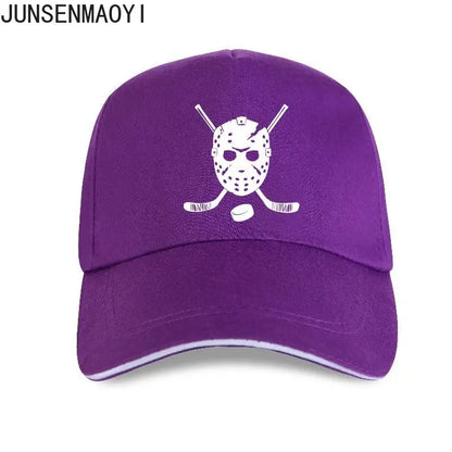 Goalie Mask and Hockey Sticks Baseball Cap
