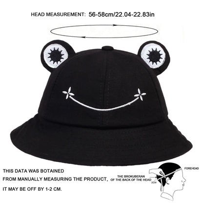 Unisex Cute Frog Style Personality Bucket Hats Fishermen Caps