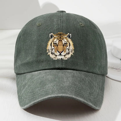 Tiger Print Soft Top Baseball Cap