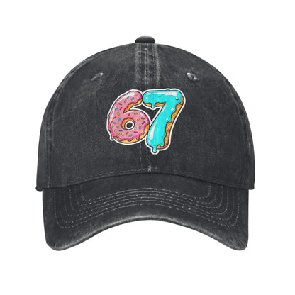67 Ice Cream Drip Meme Funny Six Seven Gen Alpha Slang Baseball Cap