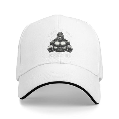 Age Is No Excuse Gorilla Weightlift Gym Quotes Baseball Cap