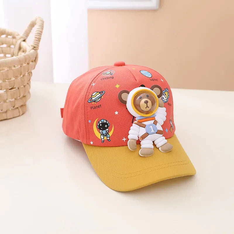 Four Seasons Cotton Cartoon Astronauts Casquette Baseball Cap