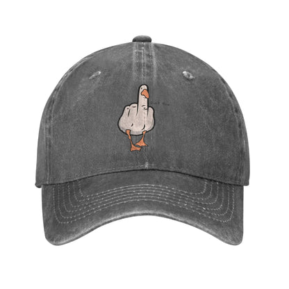 Summer Funny Middle Finger Duck Baseball Cap