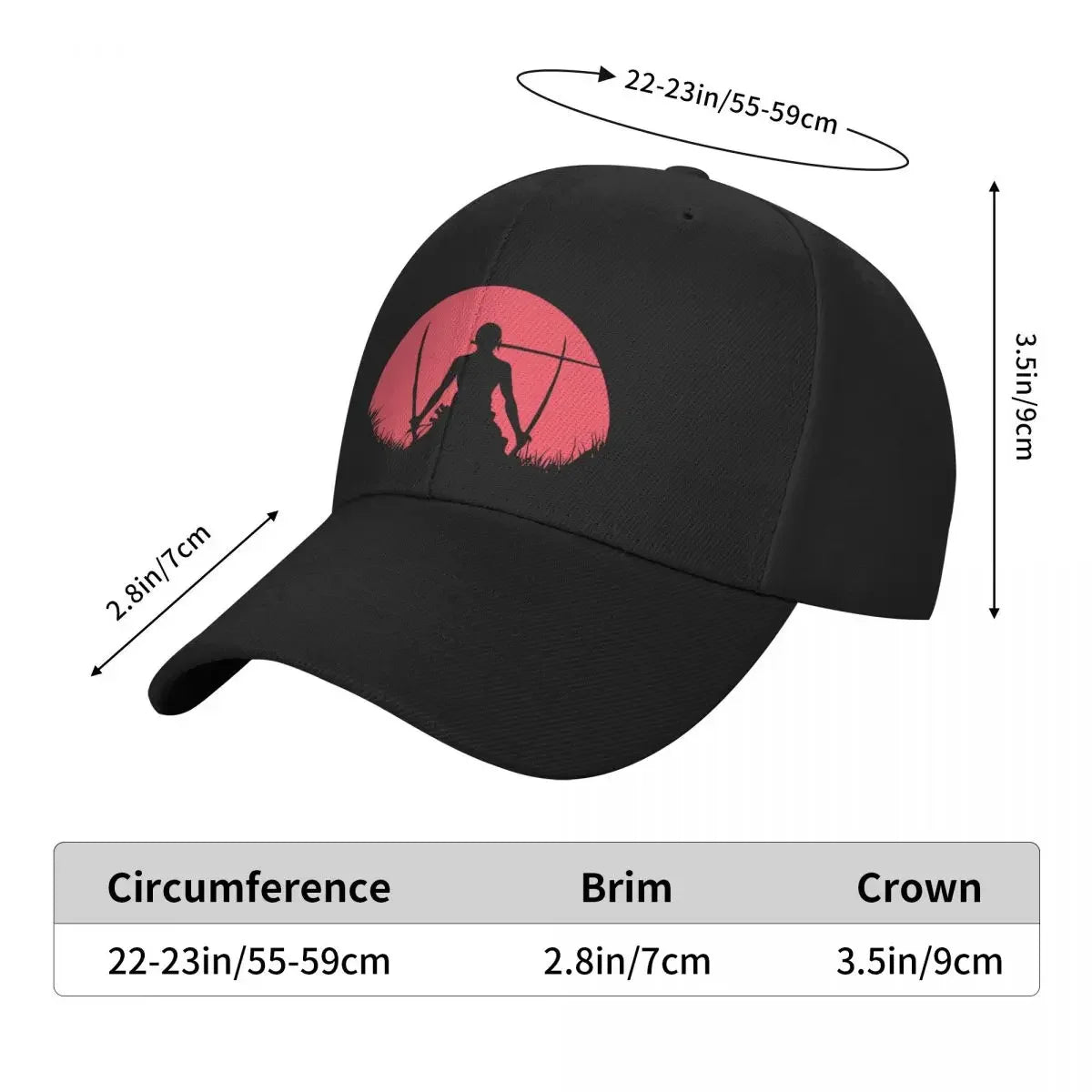 Red Moon Zoro Lightweight Summer Hat Cap For Men Men's Baseball Cap